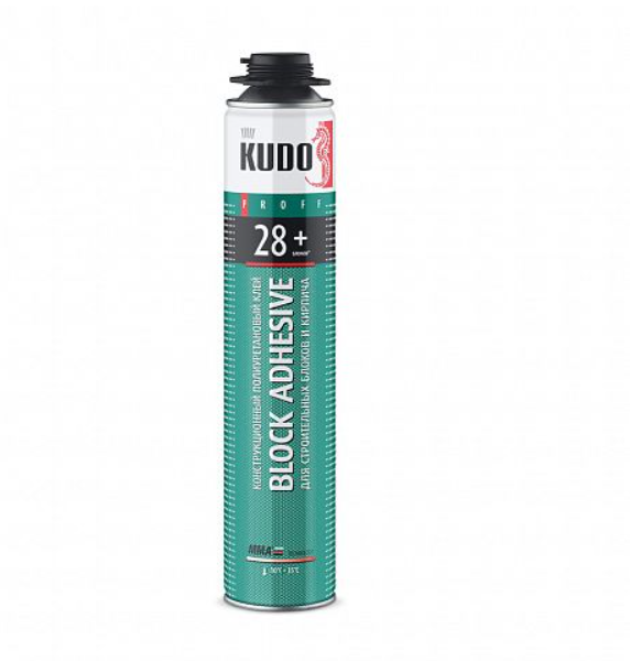 Клей-пена для строительных блоков и кирпича Kudo Proff 28+ ABL всесезонный 1000 мл