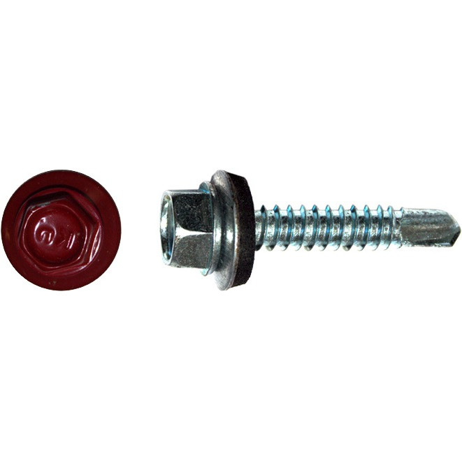 Саморез кровельный Kenner ск55193003 5,5х19 мм Ral 3003 красный рубин 4000 штук