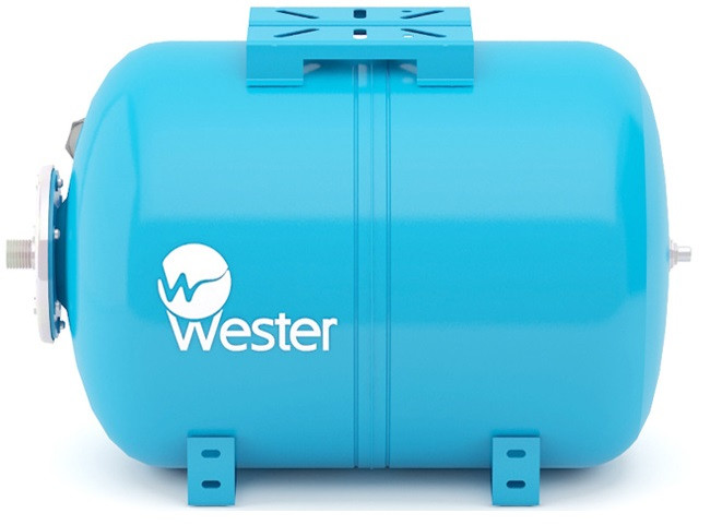 Гидроаккумулятор Wester Wao 0-14-0950 10 бар 1 дюйм наружная резьба горизонтальный 24 л