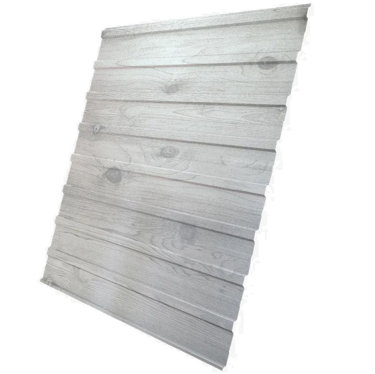 Профнастил С8 Grand Line Colority Print Elite 0,45 мм Snow Wood Twin Color