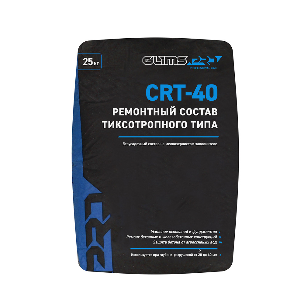 Ремонтный состав Glims Pro CRT-40 тиксотропный 25 кг
