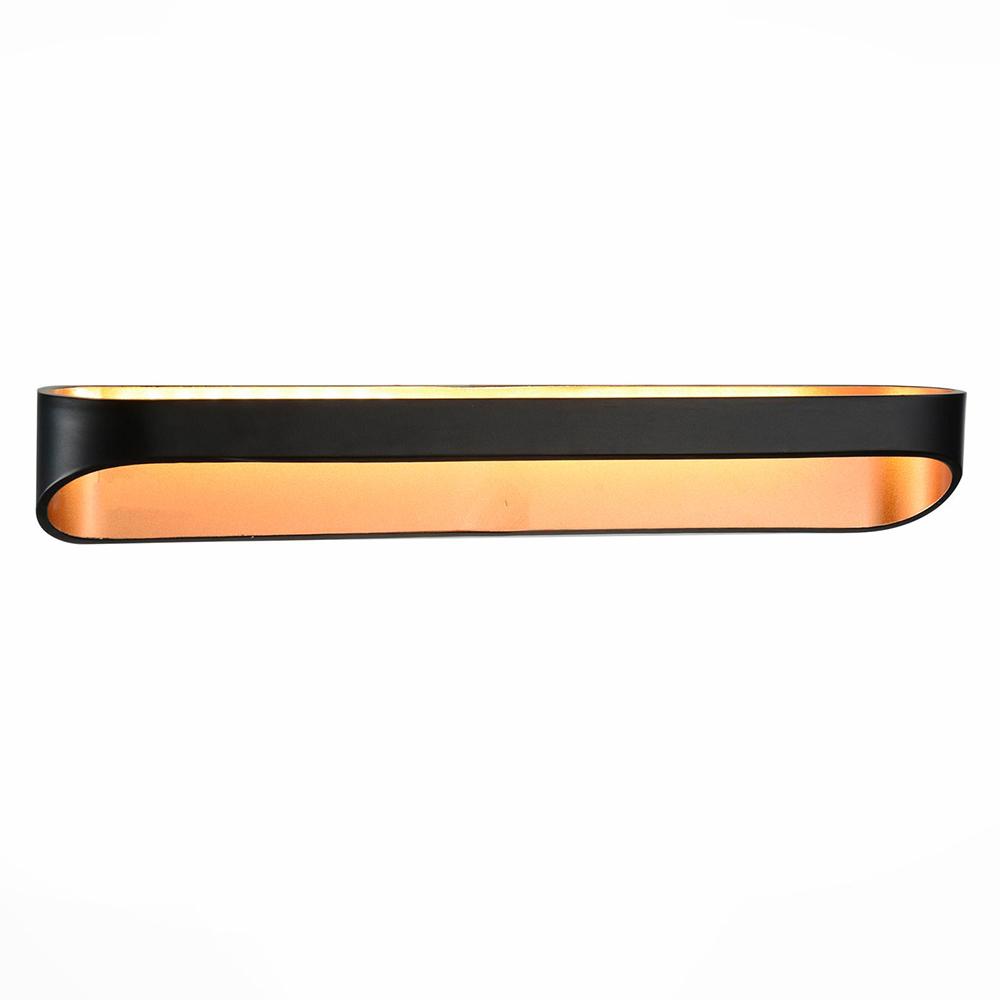 Светильник настенный ST Luce Mensola SL582.401.01 черный золото LED 1х12W 4000K