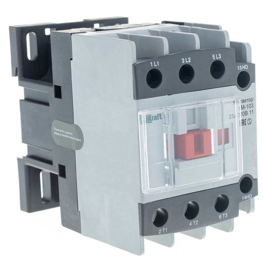 Контактор DEKraft 22118DEK КМ-103 AC 1НО+1НЗ AC-3 25А