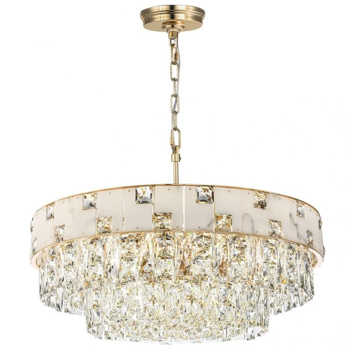 Люстра Odeon Light Chessi Hall ODL24 497 5076/21 E14 21x40W золото/прозрачный/белый