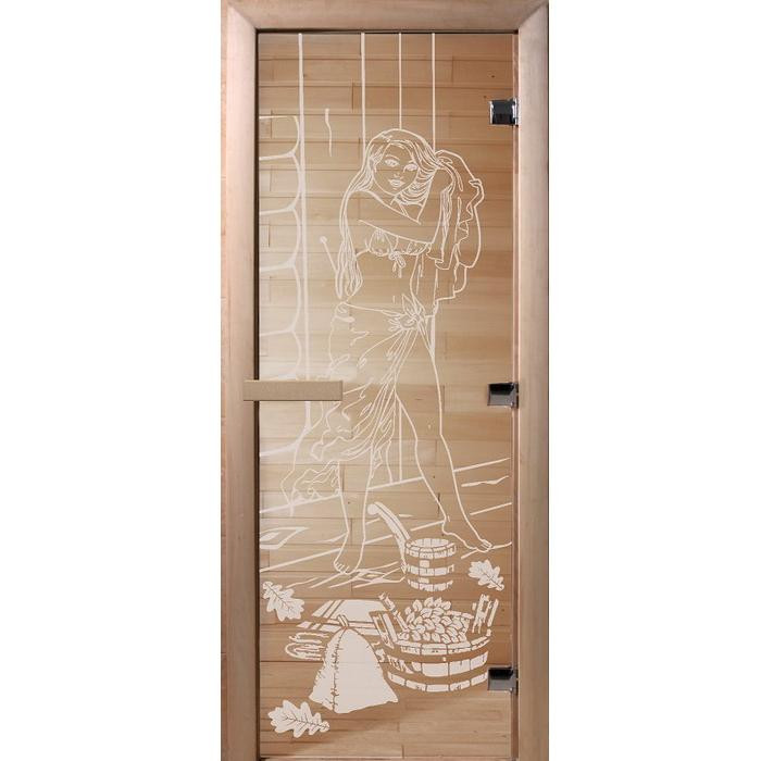 Дверь для бани Doorwood DW00978 800х2000 мм прозрачная Дженифер