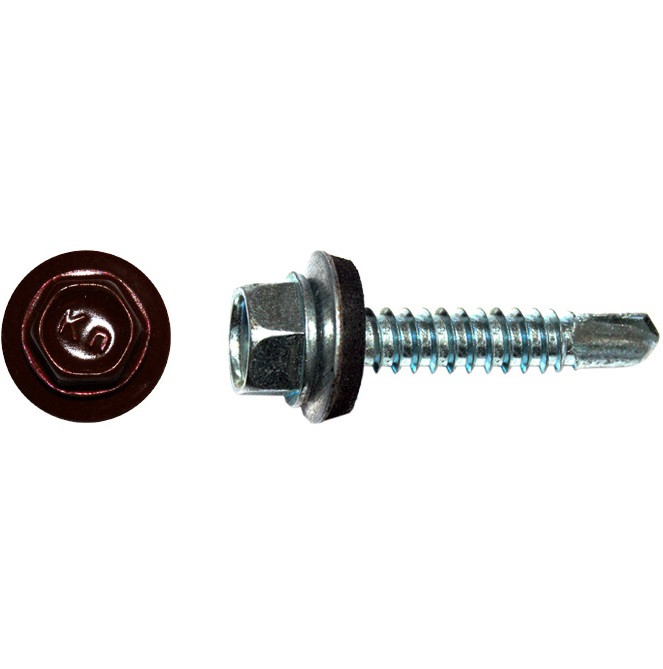 Саморез кровельный Kenner ск55193005 5,5х19 мм Ral 3005 красное вино 4000 штук