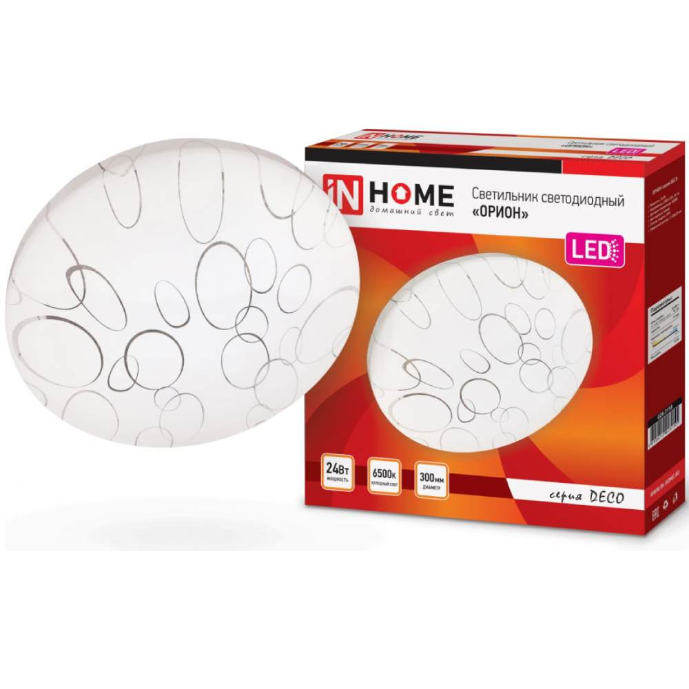 Светильник светодиодный In Home Deco Орион 4690612025155 24Вт 230В 6500К