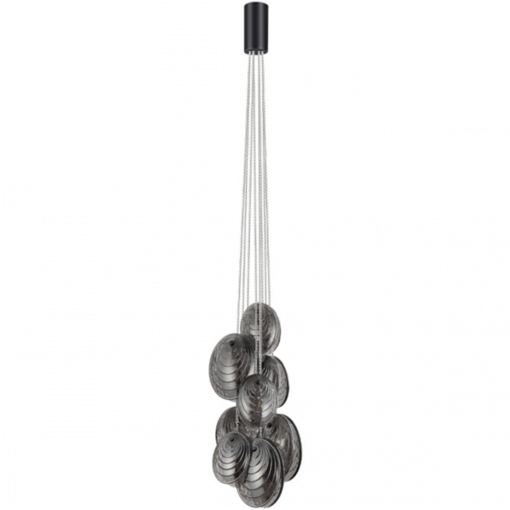 Люстра Odeon Light Mussels Modern ODL24 295 5038/8 8x40W черный дымчатый