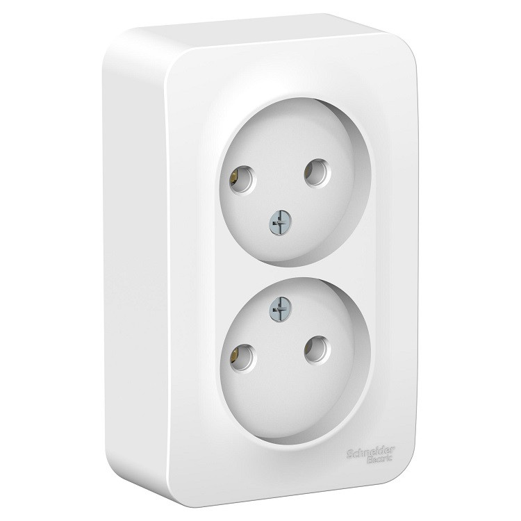 Розетка Schneider Electric Blanca BLNRA000201 двухместная без заземления белая