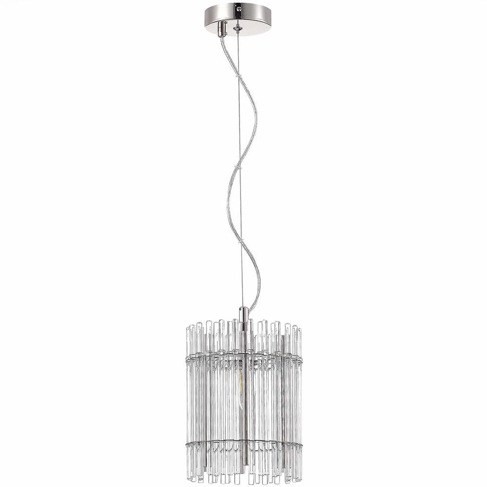 Люстра подвесная ST Luce Epica SL1656.103.01 никель прозрачный E14 1х40W