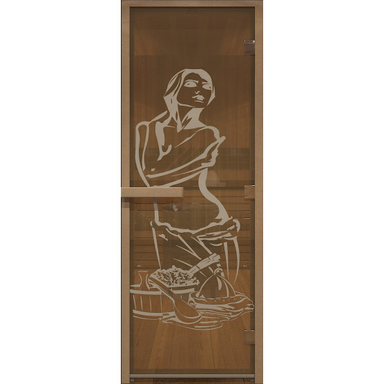 Дверь для сауны стеклянная Doorwood DW00095 Искушение бронза 700х1900 мм