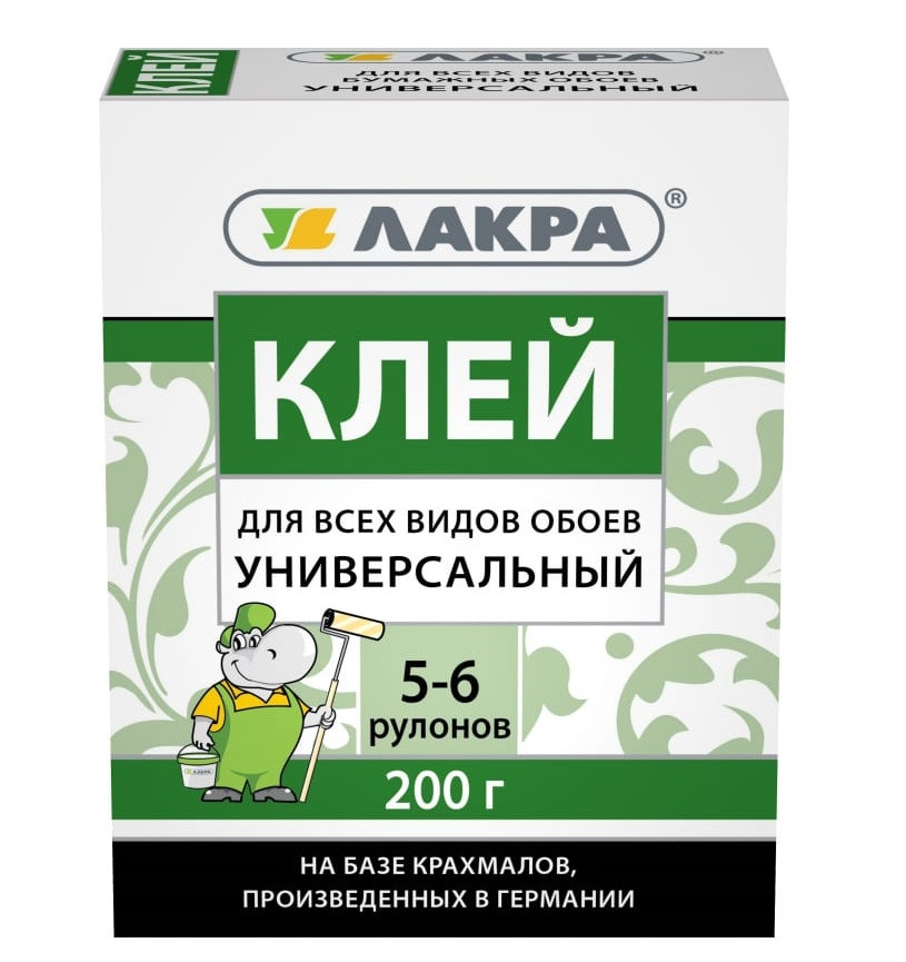 Клей для всех видов обоев Лакра универсальный 200 г