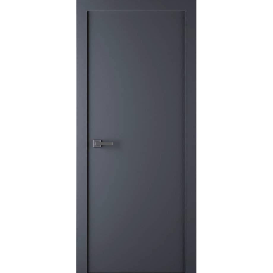 Дверное полотно Belwooddoors Avesta эмаль графит глухое 2000х900 мм