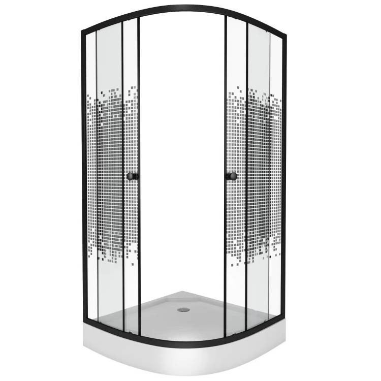 Душевой уголок Niagara Eco NG-007-14BLACK 900x900х1950 мм