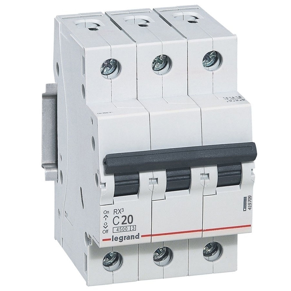 Автоматический выключатель Legrand RX3 419709 3P C 20A 4,5 кА