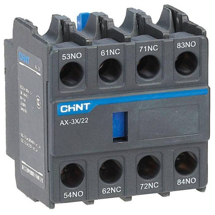Приставка дополнительные контакты Chint AX-3X/40 938254 к контактору NXC-06~630 R
