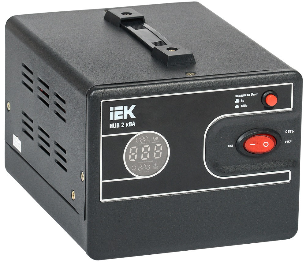 Стабилизатор напряжения переносной IEK Hub IVS21-1-002-13 2 кВА