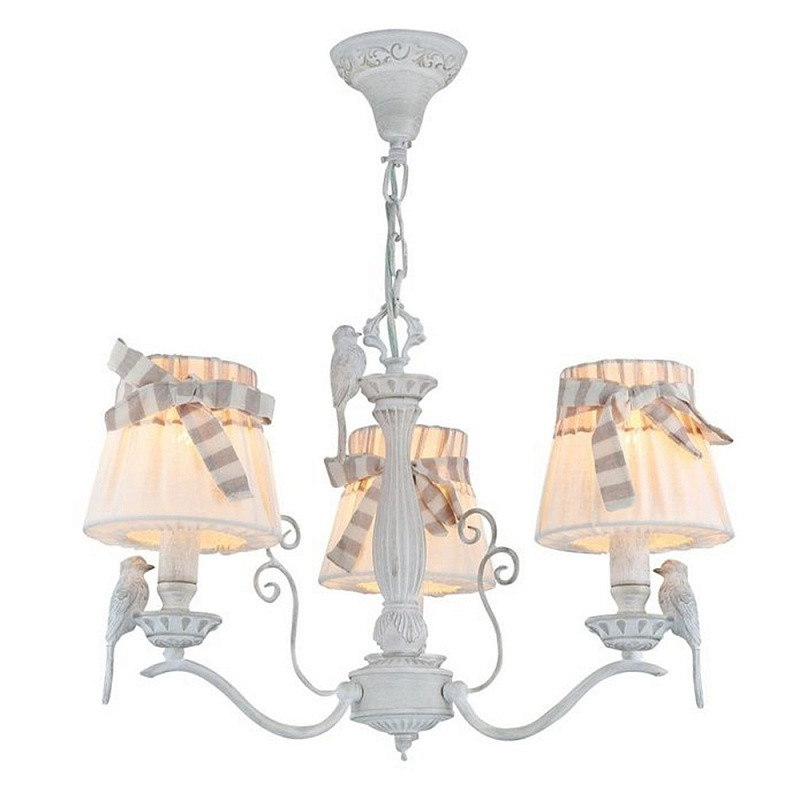 Люстра подвесная Maytoni Bird ARM013-03-W белая E14 3х40W 220V