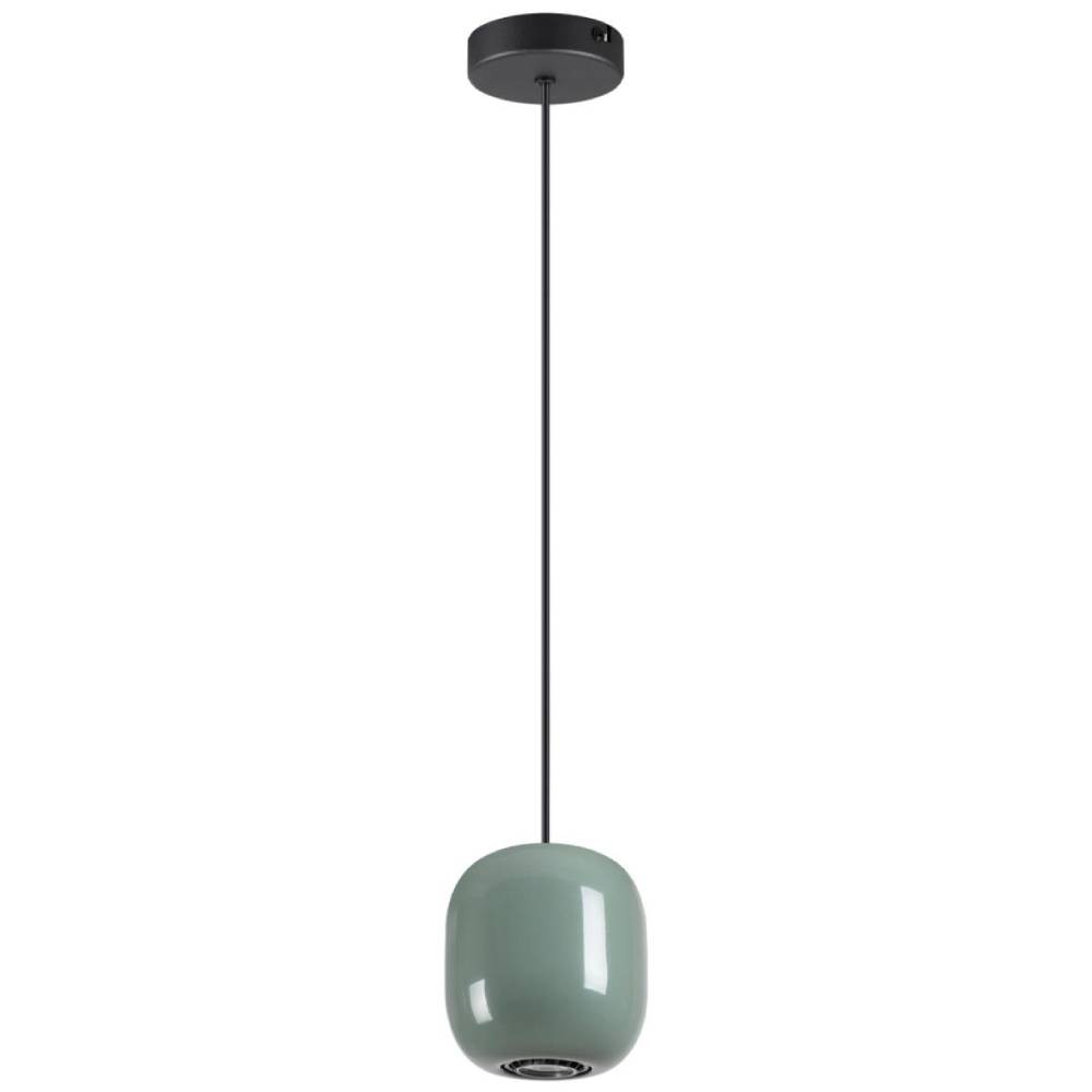 Подвес Odeon Light Ovali Pendant ODL24 311 5053/1C черный/зеленый GU10 Led 4W