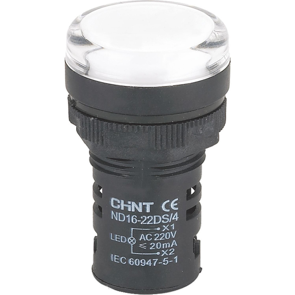 Индикатор Chint ND16-22DS/4 593085 AC 230В белый