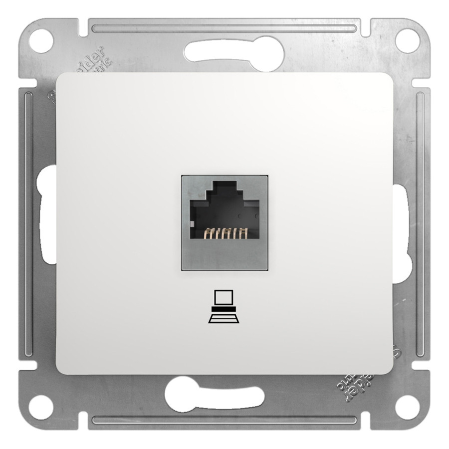 Механизм компьютерной розетки Schneider Electric Glossa GSL000181K RJ45 одноместный белый