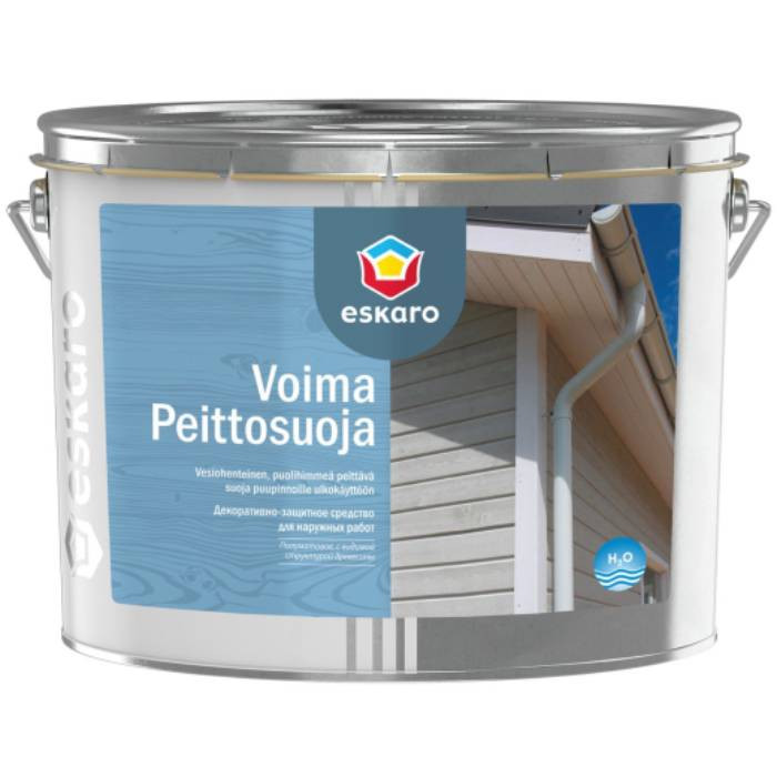 Антисептик для бревенчатых фасадов кроющий Eskaro Voima Peittosuoja 0,9 л