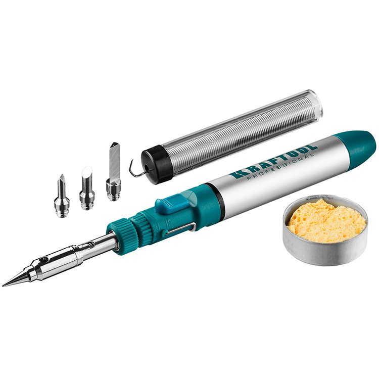 Паяльник газовый Kraftool Solder Pro 55504-H8 с насадками