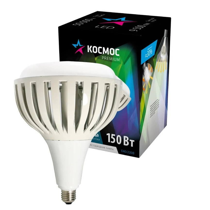 Лампа светодиодная Космос Premium KHWLED150WE4065 HWLED 150Вт E40 6500К 220В