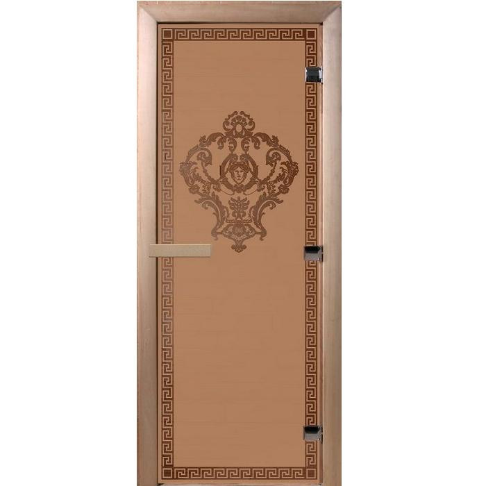 Дверь для бани Doorwood DW01243 700х1900 мм бронза матовая Версаче