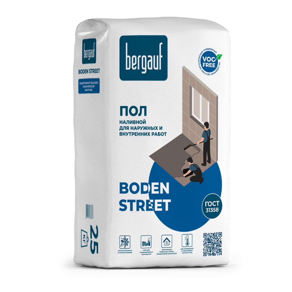 Наливной пол Bergauf Boden Street 25 кг