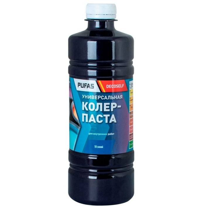 Паста колеровочная универсальная Pufas Decoself 18 синяя 0,1 л