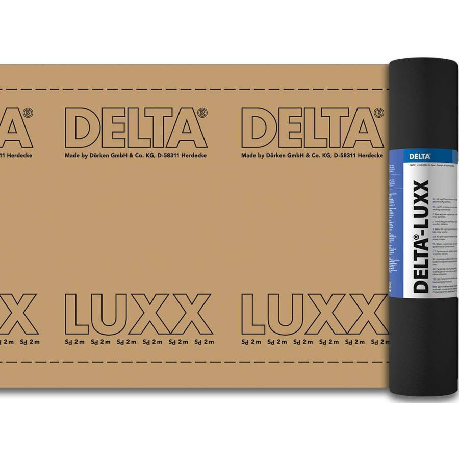 Плёнка пароизоляционная Delta Luxx с ограниченной паропроницаемостью 150 г/м2 1,5х50 м 75 м2