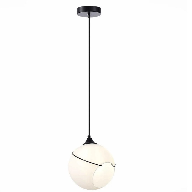 Светильник подвесной Evoluce Satturo SLE103143-01 E27 1х60W черный/белый