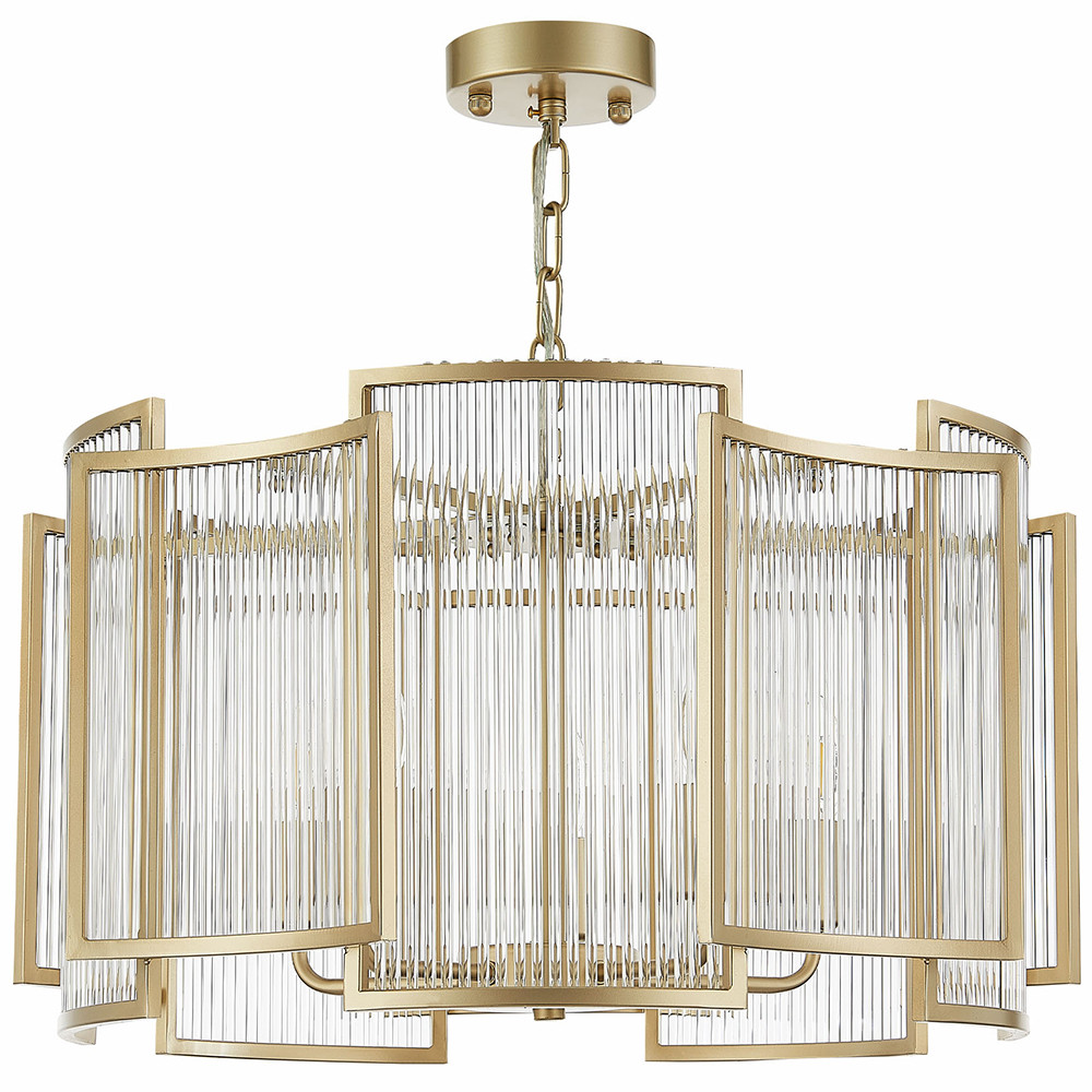 Люстра подвесная ST Luce Cosenza SL1234.203.05 шампань прозрачный E14 5х60W