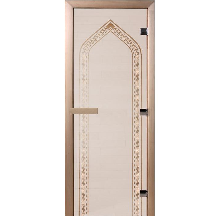 Дверь для сауны стеклянная Doorwood DW00083 Арка сатин 700х1900 мм