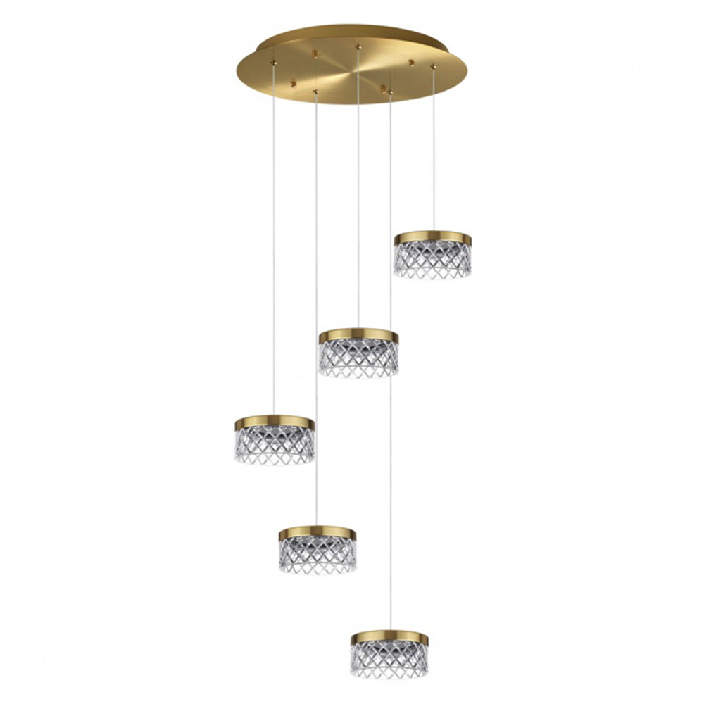 Люстра Odeon Light Fivre L-Vision ODL24 447 5032/30L Led 30W 4000K античная бронза