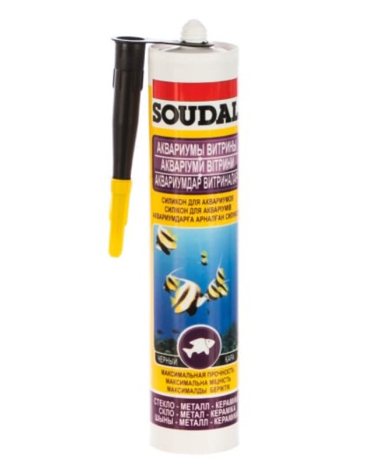 Герметик силиконовый Soudal Silirub AQ черный 310 мл