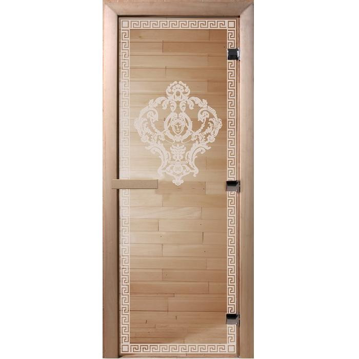 Дверь для бани Doorwood DW01318 700х1900 мм прозрачная Версаче