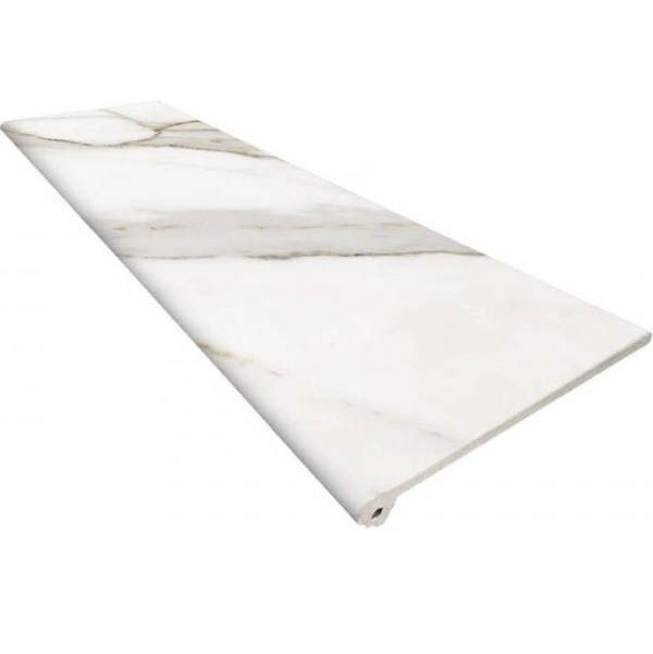 Ступень клинкерная Exagres Peldano Marbles Calacatta В51728 глазурованная 1200х330 мм