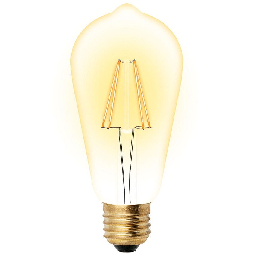 Лампа светодиодная Uniel Vintage LED-ST64-5W/Golden/E27 GLV22GO прозрачная