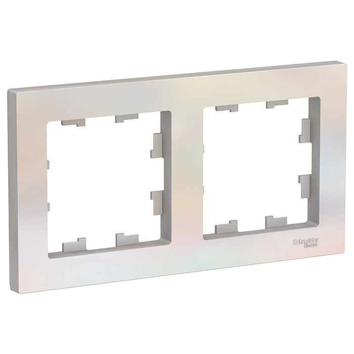 Рамка двухместная Schneider Electric AtlasDesign ATN000402 жемчуг
