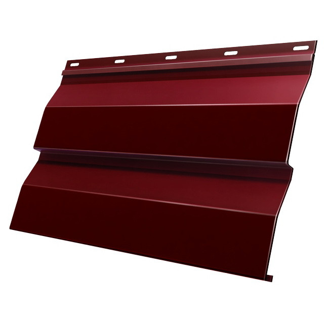 Сайдинг Grand Line Optima Экобрус Satin 0,5 мм Ral 3005 резка
