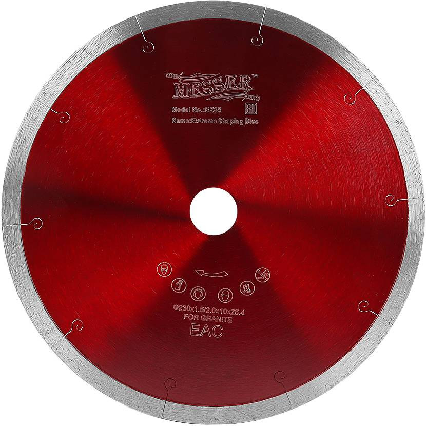 Диск алмазный для резки мрамора Messer G/X-J 230D-2.0T-10W-25,4/22.2 мокрый рез