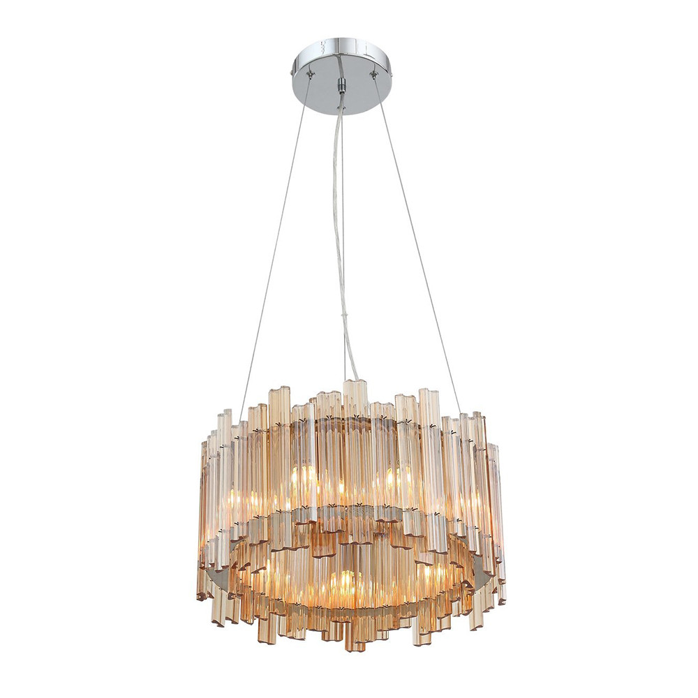 Люстра подвесная ST Luce Versita SL400.103.09 хром янтарный G9 9х5W