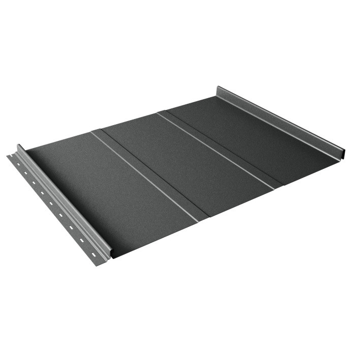 Кликфальц Line Grand Line Satin 0,5 мм RAL 7016 серый антрацит с пленкой на замках резка