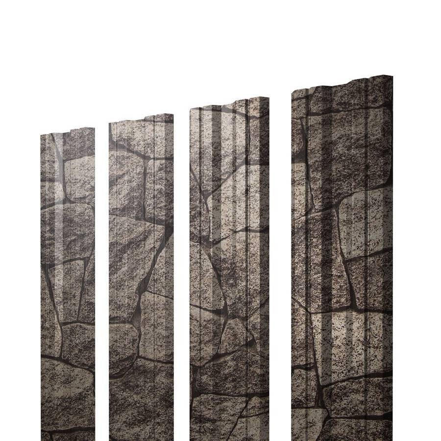 Штакетник П-образный Grand Line Print Elite 0,45 мм King Stone TwinColor резка