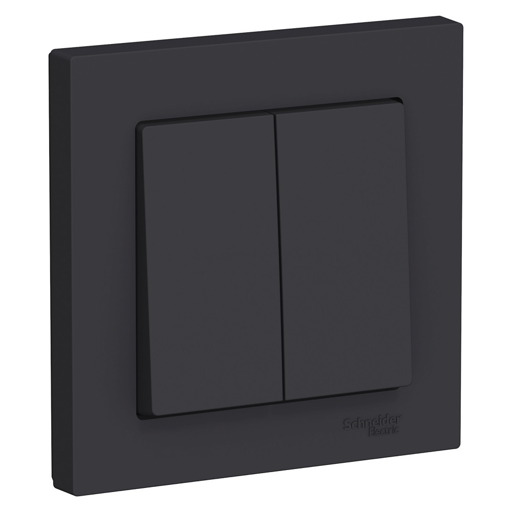 Выключатель Schneider Electric AtlasDesign ATN001052 двухклавишный карбон