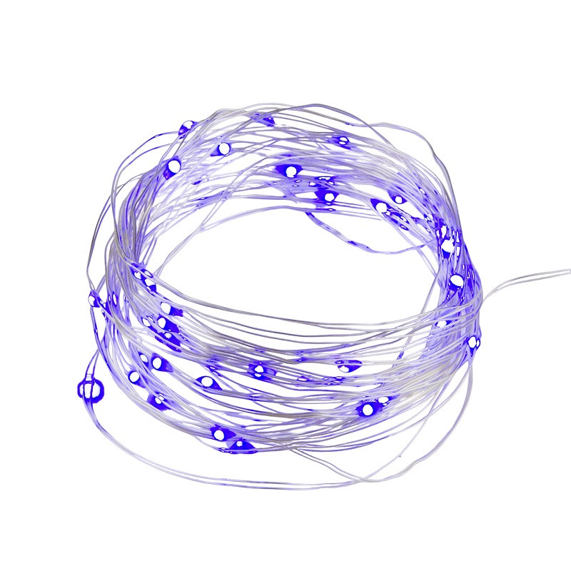 Гирлянда светодиодная Uniel Dew ULD-S0500-050/SCB/2AA UL-00007185 Purple 5 м