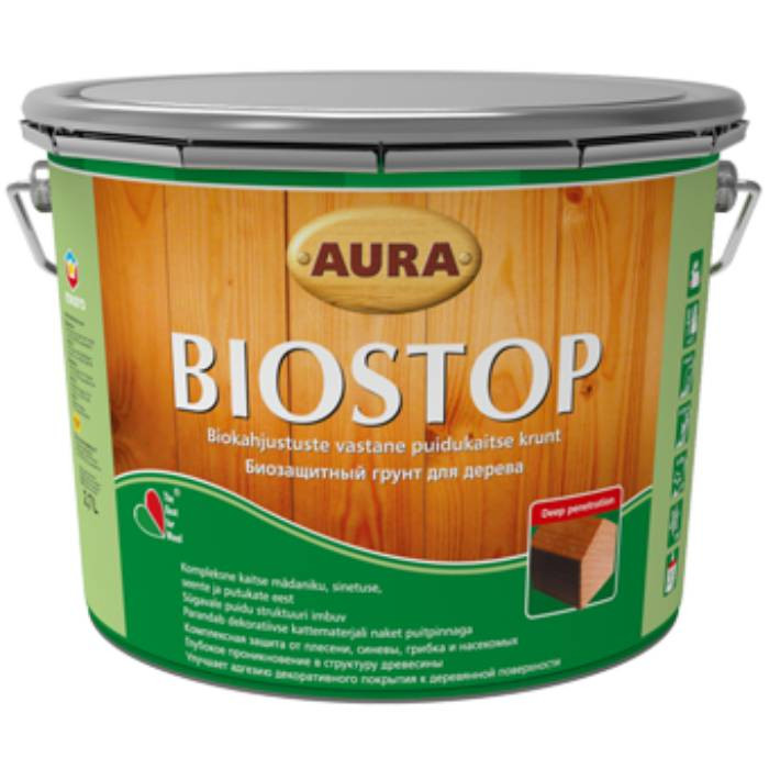 Грунт алкидный для древесины Aura Biostop 9 л
