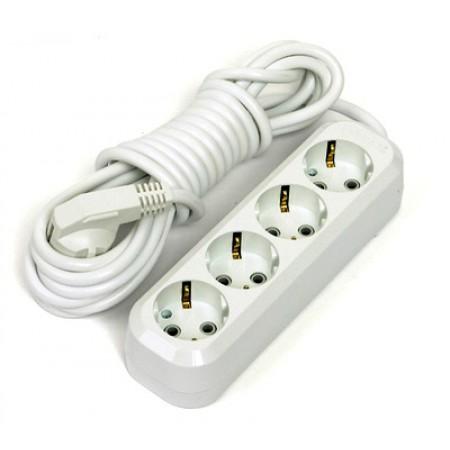 Удлинитель бытовой Makel MGP158 10 м 4 розетки с заземлением ПВС 3х1 3500 Вт IP20